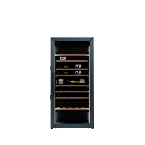 מקרר יין - 3 טמפרטורות - מידה M - כחול - דלת זכוכית