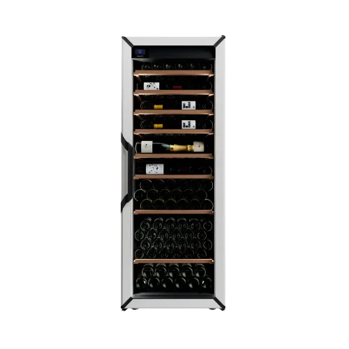 מקרר יין - טמפרטורה אחת - מידה L - לבן - דלת זכוכית