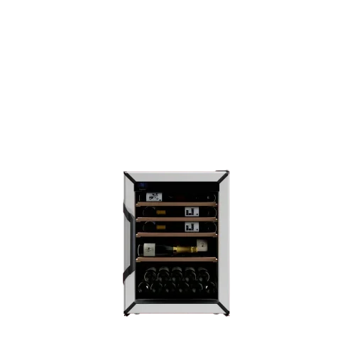 מקרר יין - טמפרטורה אחת - מידה S - צבע לבן - דלת זכוכית