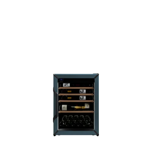 מקרר יין - טמפרטורה אחת - מידה S - צבע כחול - דלת זכוכית