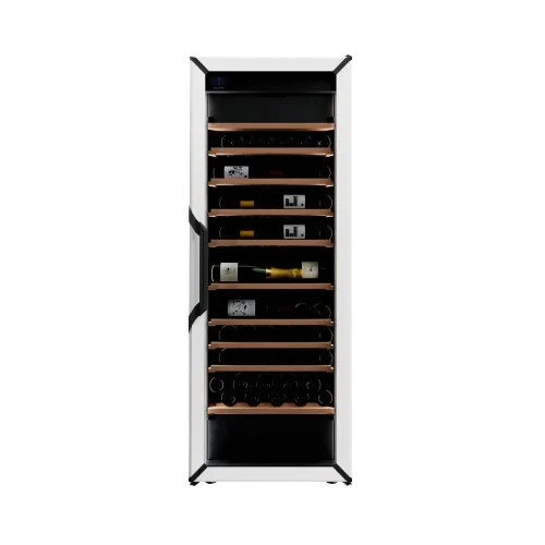 מקרר יין - 3 טמפרטורות - מידה L - לבן - דלת זכוכית