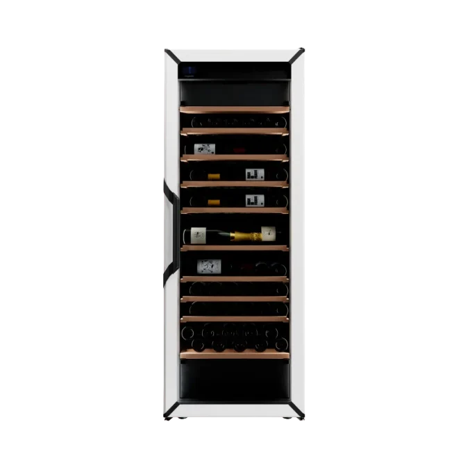 מקרר יין - 3 טמפרטורות - מידה L - לבן - דלת זכוכית