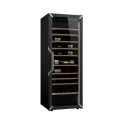 מקרר יין - 3 טמפרטורות - מידה L - שחור - דלת זכוכית