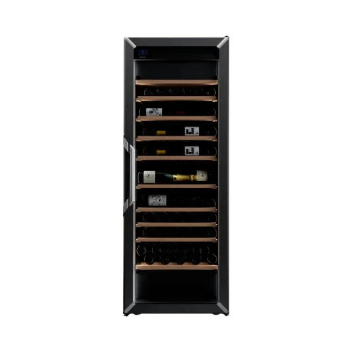 מקרר יין - 3 טמפרטורות - מידה L - שחור - דלת זכוכית