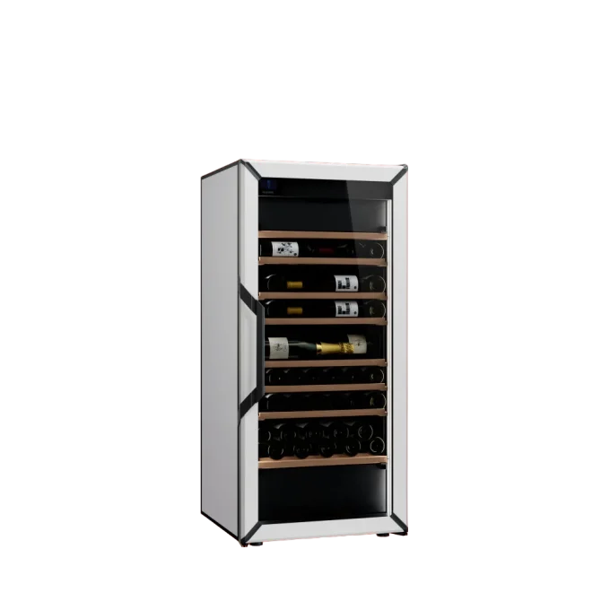 מקרר יין - 3 טמפרטורות - מידה M - לבן - דלת זכוכית