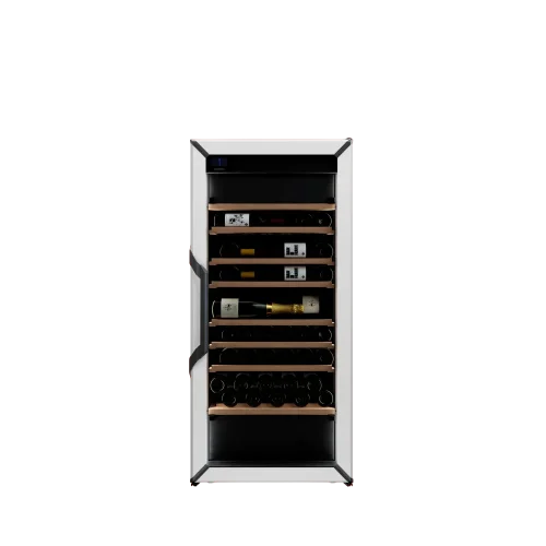 מקרר יין - 3 טמפרטורות - מידה M - לבן - דלת זכוכית