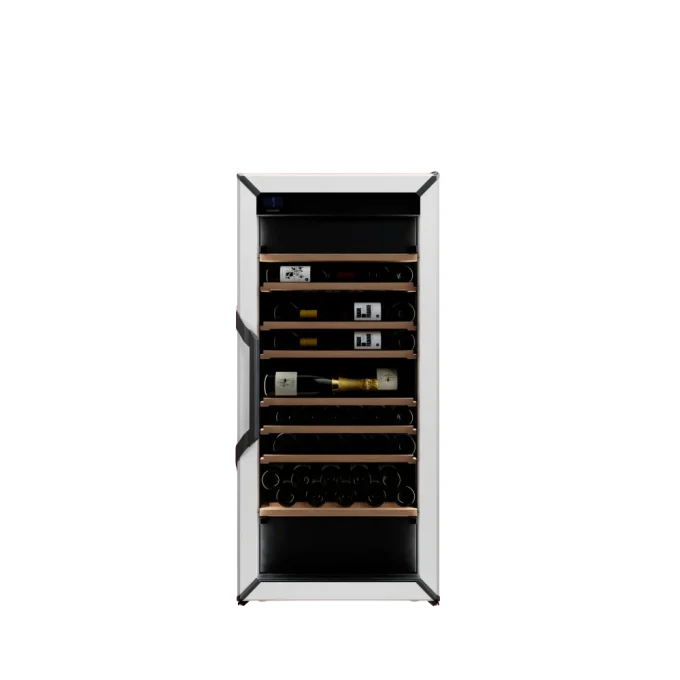 מקרר יין - 3 טמפרטורות - מידה M - לבן - דלת זכוכית