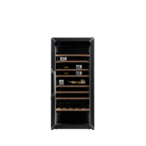 מקרר יין - 3 טמפרטורות - מידה M - שחור - דלת זכוכית